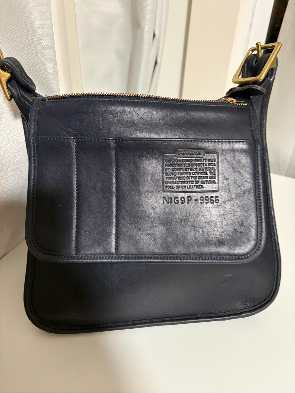 Vintage Coach Legacy Zip Bag 9966 - Navy - Picture 8 of 8